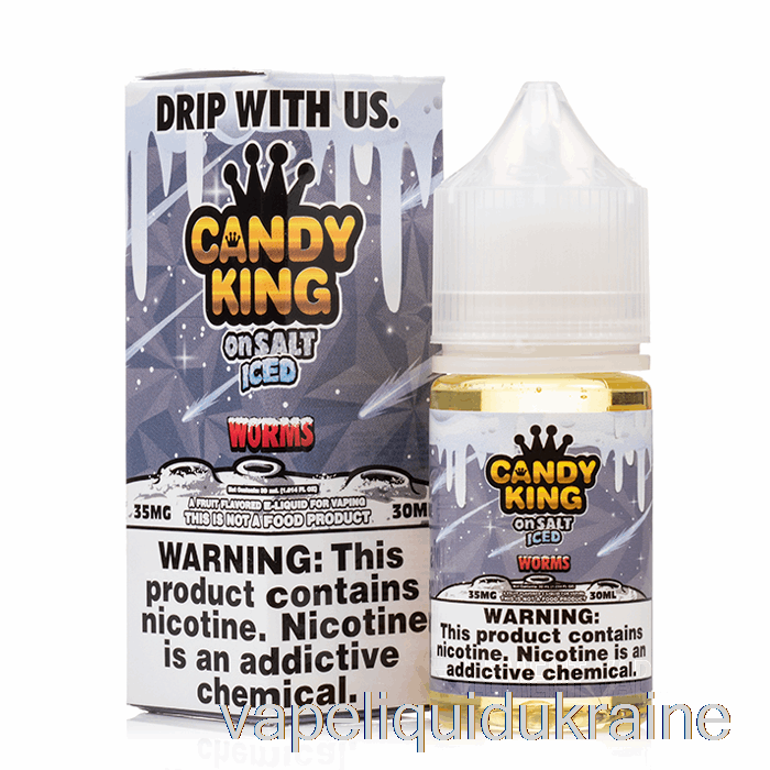 Vape Ukraine ICED Worms - Candy King On Salt - 30mL 50mg